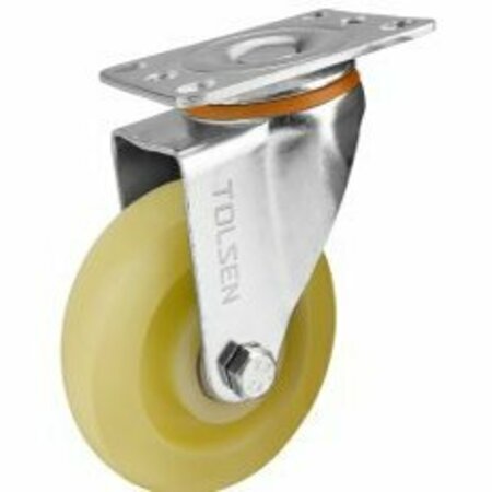 TOLSEN 4 Swivel Caster Diameter: 4 , Material: Polypropylene Load capacity: 176Lbs, 2PK 62908